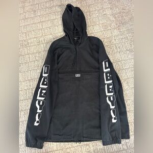 Obey Black Pullover with Iconic Sleeve Design